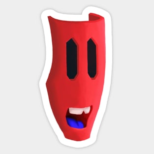 Red mask Sticker